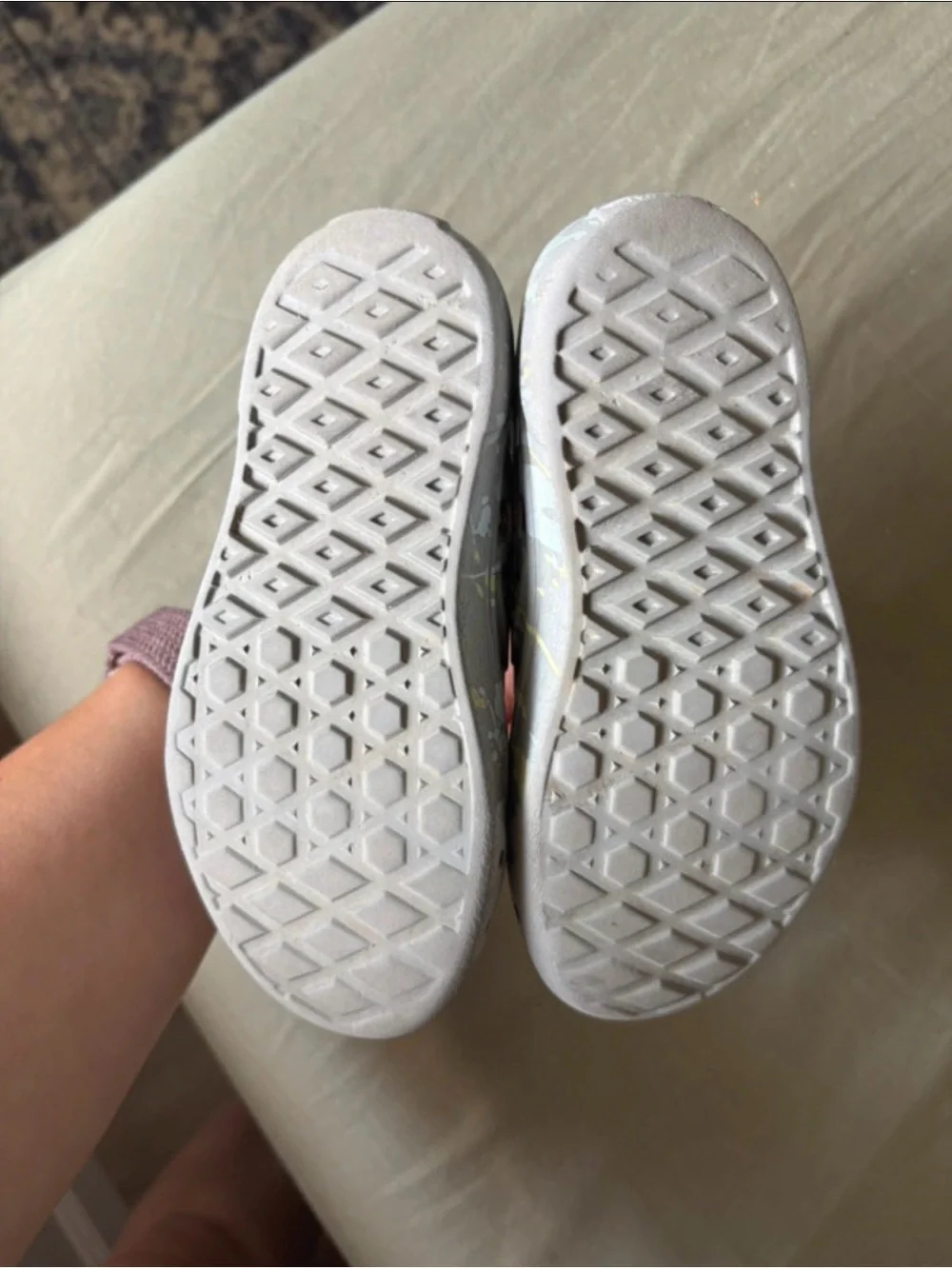 Toddler Grey Slip-On Foam Water Proof Vans Water Shoes with Paint Speckles
